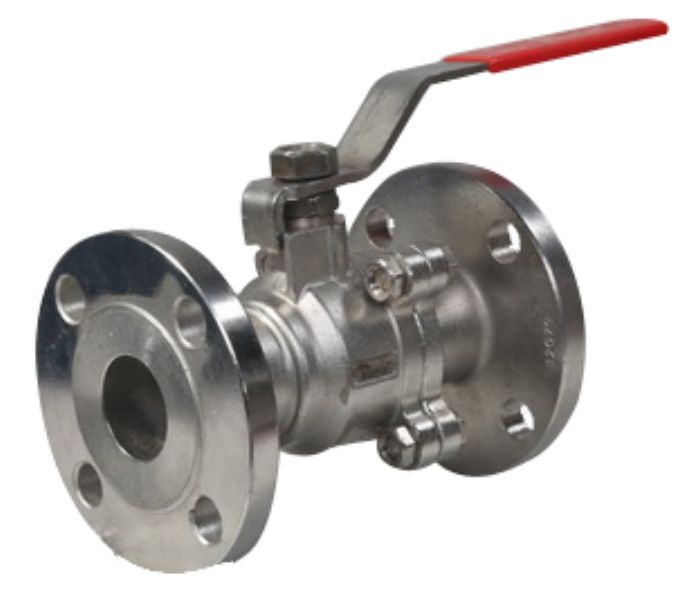 SS 2 Piece Flanged End Ball Valve