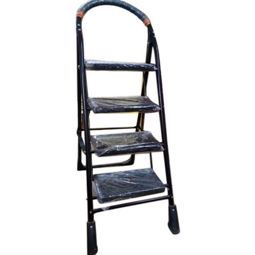 Manganese Steel ALUMINIUM LADDER FOR HOME, Color : Black