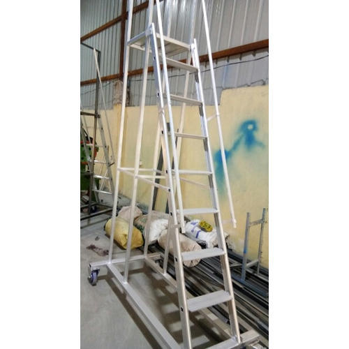 AVHE Aluminum Industrial Ladder, Color : White