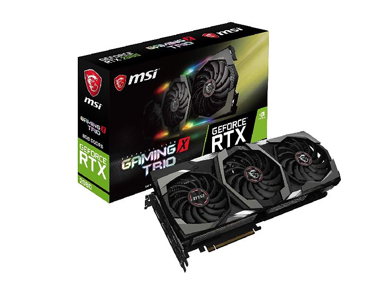 MSI Gaming GeForce RTX 2080 8GB GDRR6 256-bit VR Ready Graphics Card (RTX 2080 GAMING X TRIO)