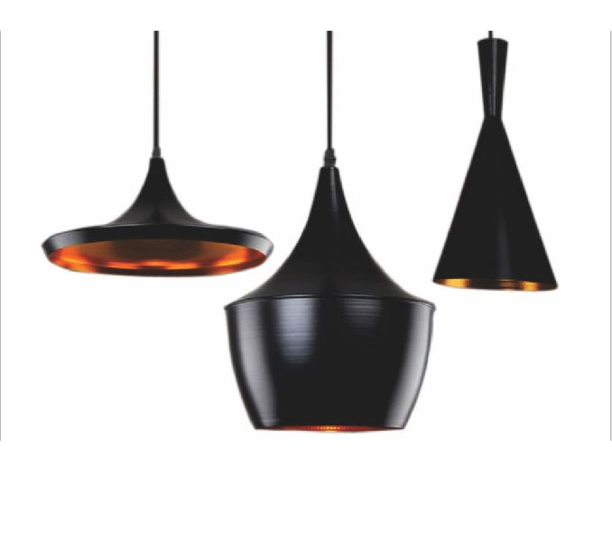 Iron pendant light decorative lamp Light, Color : black coated