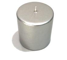 Paraffin Wax Silver Pillar Candle, for Bars, Feature : Decorative