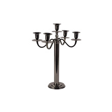 Artelier black glass candle stand