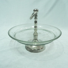 Clear glass cake stand