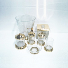 Glass bath accessories sets