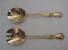 HANDMADE BRASS METAL SALAD SERVERS SPOONS, Feature : Eco-Friendly