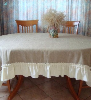 White Ruffles Dining tablecloth
