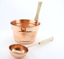 Copper Sauna Bucket With Laddle