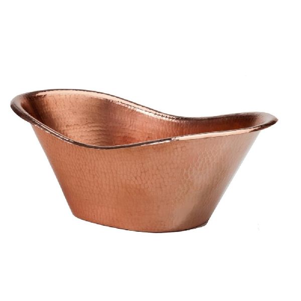 Large Hammered Copper Wine Cooler Ice Bucket