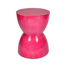 Pink Aluminum Side Stool Chair