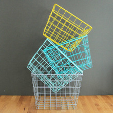 COLOURFUL METAL WIRE BASKET