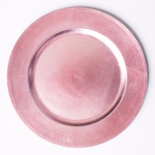 Metal Decorative Pink Charger Plate, Size : standard