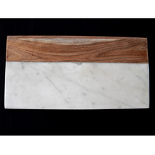 Rectangle Wood And Marble Cutting Board