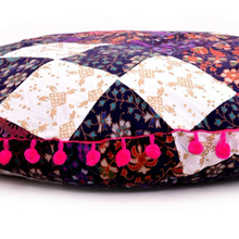 Handicraft-Palace Round 100% Cotton colorful floor pillow cover, for Decorative, Seat, Ottoman, Pouf
