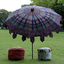 garden umbrella peacock mandala