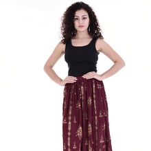 Rayon indian hippy boho skirt, Color : Maroon