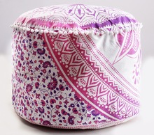 Large pink ombre mandala pouf