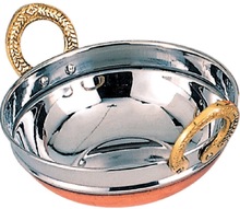 HERITAGE Metal stainless steel kadai, Certification : EEC