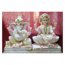 Stone Marble Laxmi Ganesh Statue, Style : Religious