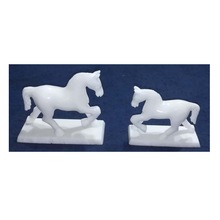 Marble Running Horses Statue