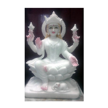 HG Stone White Marble Laxmi Sculpture, for WORKSHIP HOME DECORATION