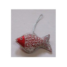 Zari Embroidery Christmas Hanging Fish