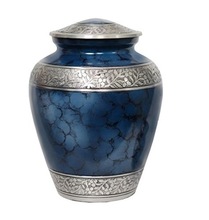 Marble Blue Fire Color Adult Cremation Urns