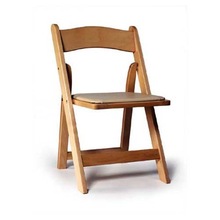 Natural wood folding chair