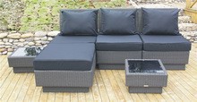 Rattan Corner sofa set with cushion