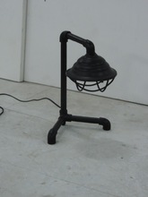 RETRO Iron Vintage look Table Lamp, Color : Black