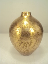 MHC Iron antique brass flower vase