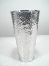 MHC Aluminium hammered sheet vase