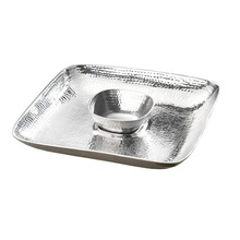 Hammered Square Aluminum Chip and Dip Service Set