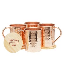 Hammered Straight Copper Mugs Set, Feature : Eco-Friendly