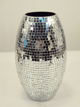 Mosaic glass flower vase
