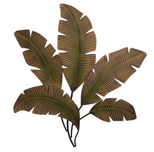 Palm Leaf Metal Wall Art Sculpture