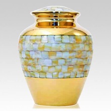Pearls Brass Adult Cremation Urn, Style : American Style