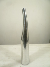 Polished aluminium vase