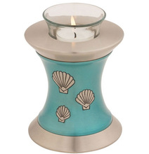 Shell Design Tealight Keepsake Cremation Urn, for Adult, Style : American Style