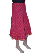 Bandhani Printed Gypsy Elastic Skirt, Feature : Maternity