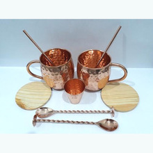 Copper Moscow mule mug set