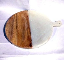 Marble and Wood Chopping Board