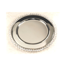 Round Metal Material and Crystal Charger Plate, Feature : Eco-Friendly, Stocked