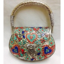 Designer and  Beautiful Ethnic Party Metal Clutch Bag