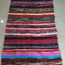 Handmade Recycled Vintage Chindi Rug, Size : 184*109 CM
