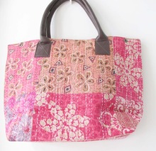 Leather Handle printed Handbag, Size : Medium(30-50cm)
