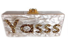 logo design resin Clutch Bags