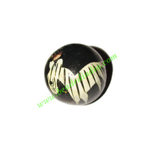 painted design wood beads