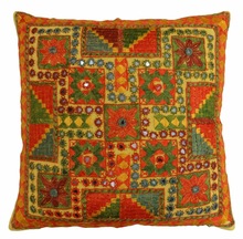 Embroided cushion cover
