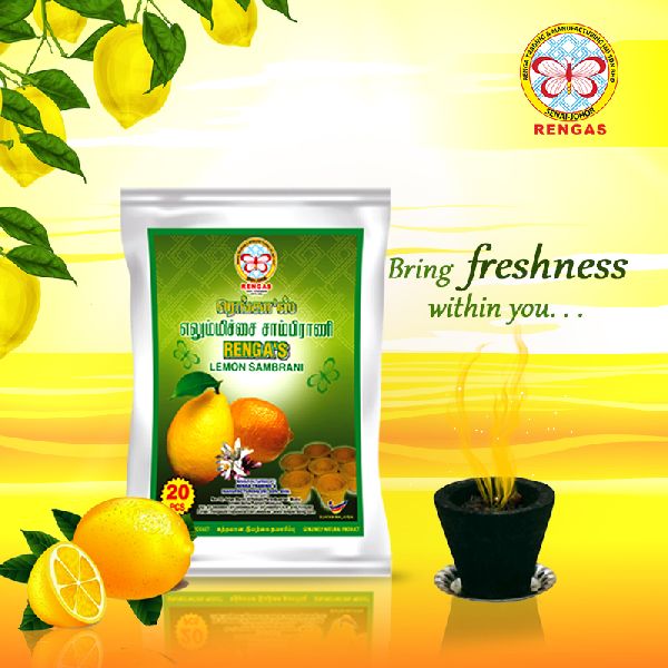 Rengas Lemon Sambrani Dhoop Cup